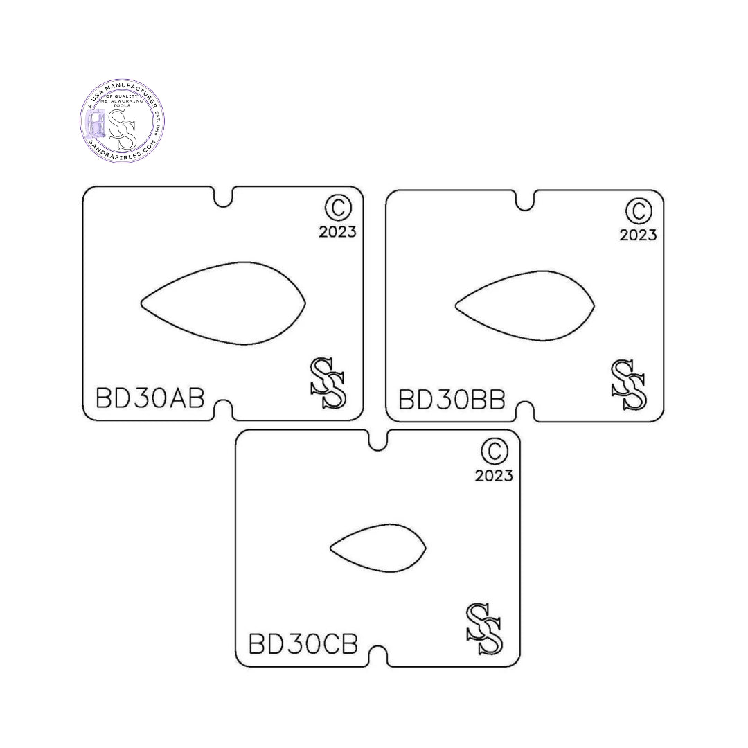 SS BLANKING DIE 3 PIECE SET BD30 SHAPE